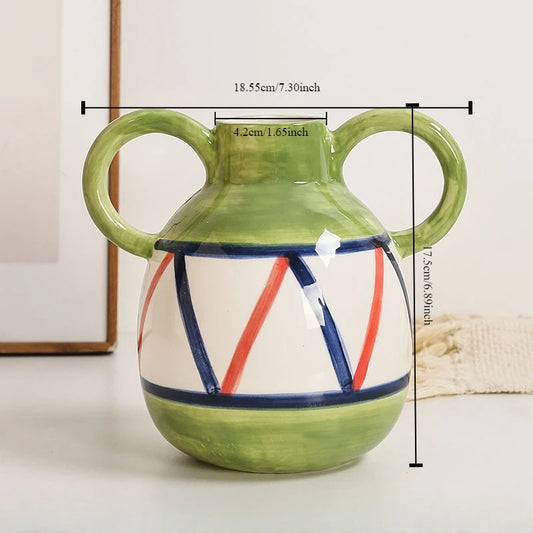 Ceramic face vase