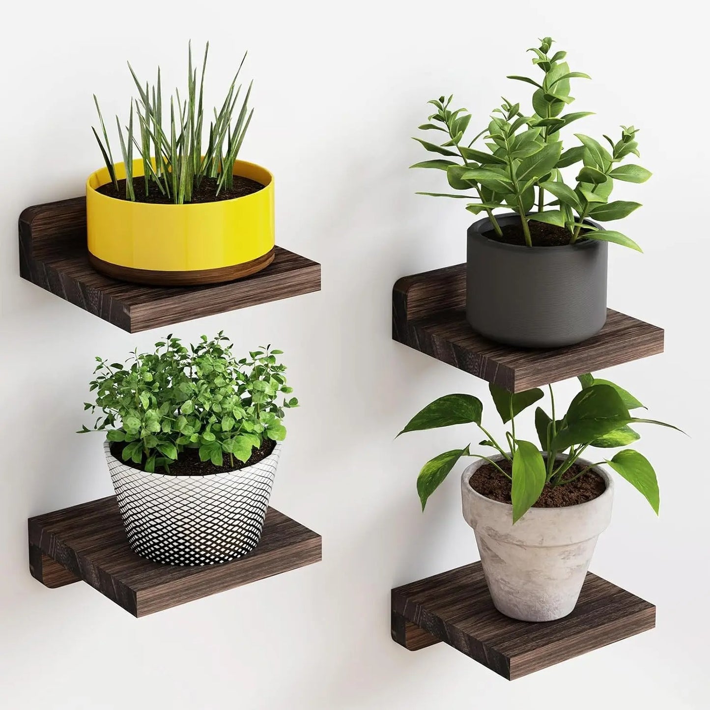 Modular floating cube shelves