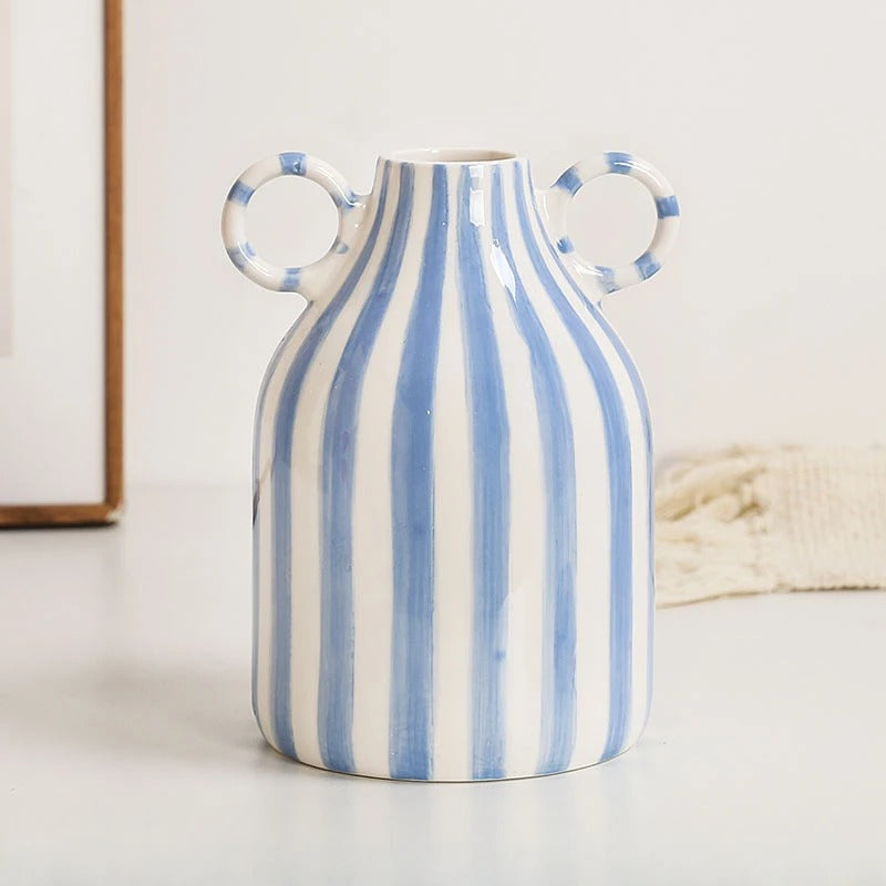 Ceramic face vase