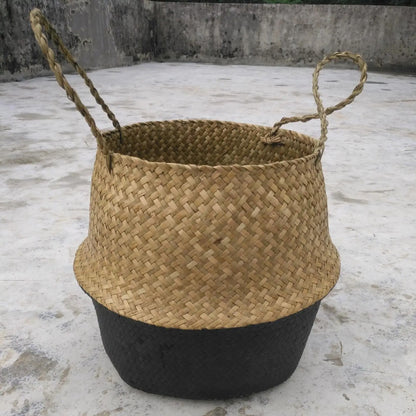 Woven storage basket