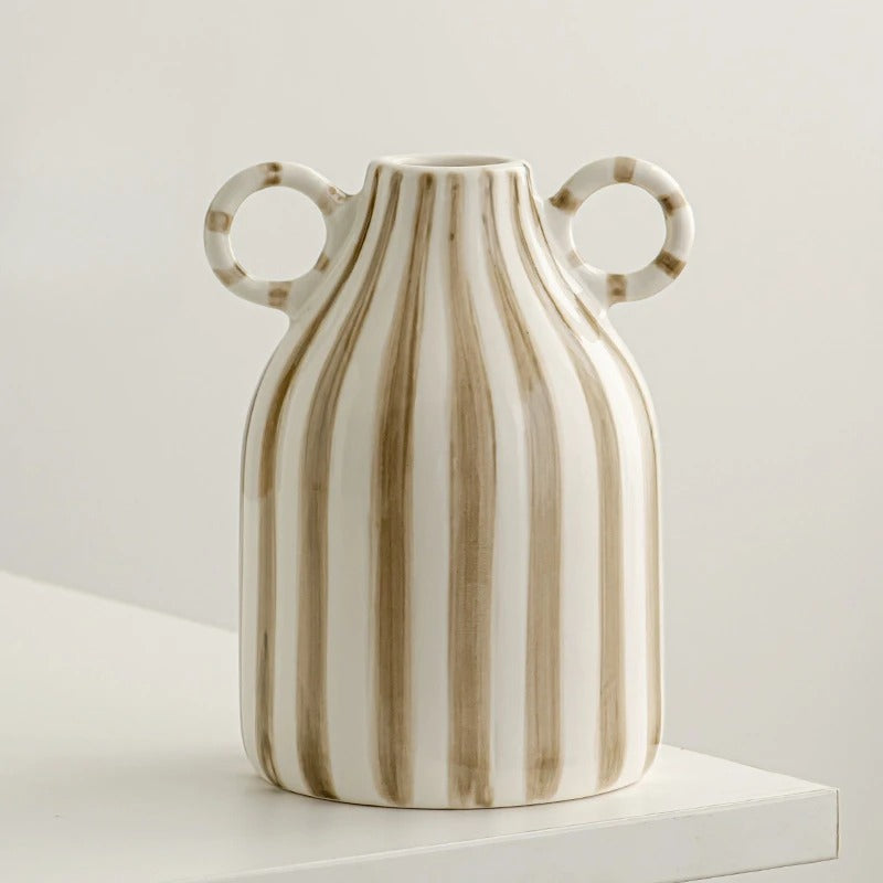 Ceramic face vase