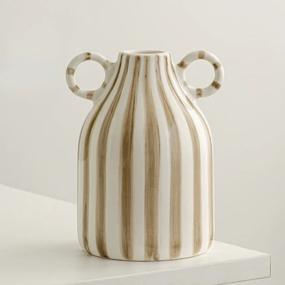 Ceramic face vase