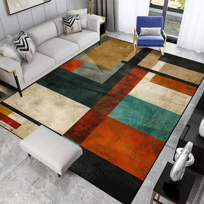 Abstract Nordic area rug